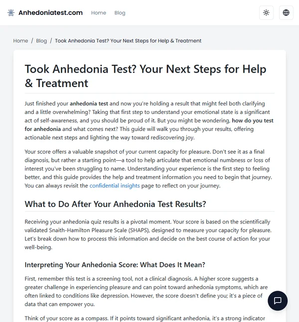 Took Anhedonia Test? Your Next Steps for Help & Treatment