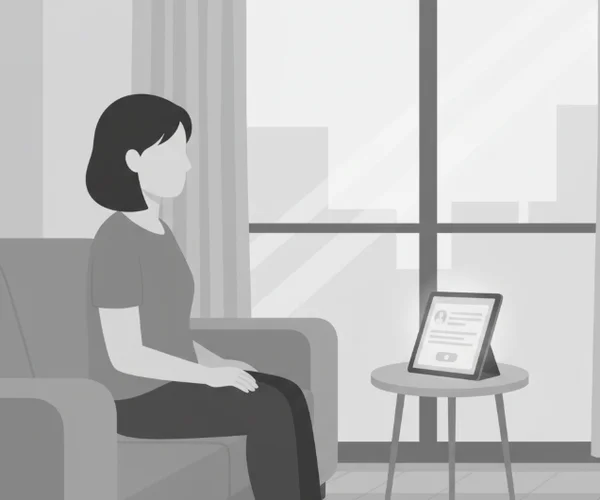 Person feeling numb, reflecting on emotional state