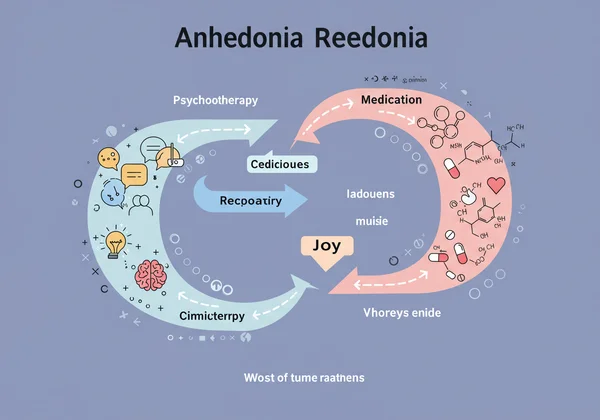 Visual metaphor of anhedonia treatment options