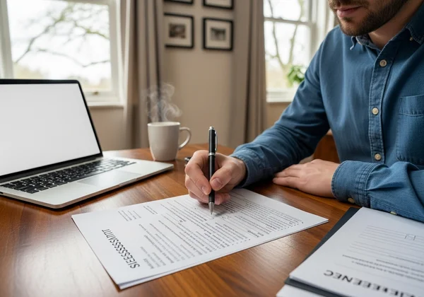 正在填写自我评估表的人