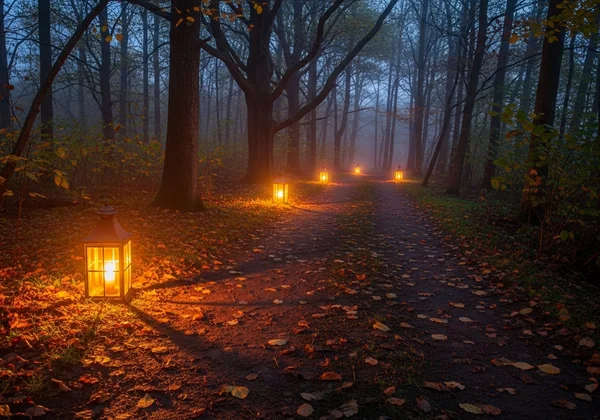 温暖的灯笼照亮前路